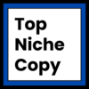 A blue and white sign with black text